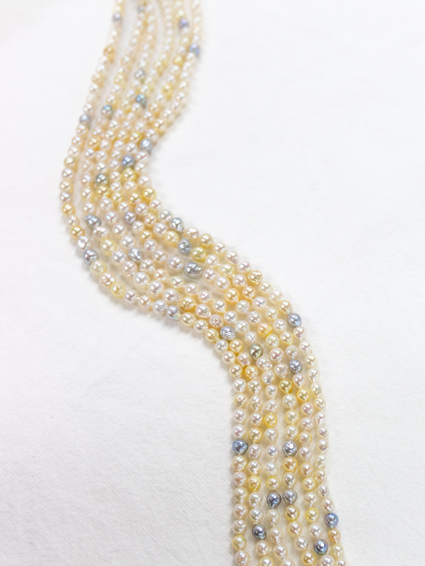 8.5-9mm Akoya Multicolored Round Necklace Strand